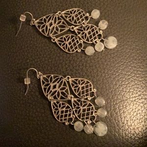 LiaSophia Saltwater. Silver plated earrings . Like new display item.